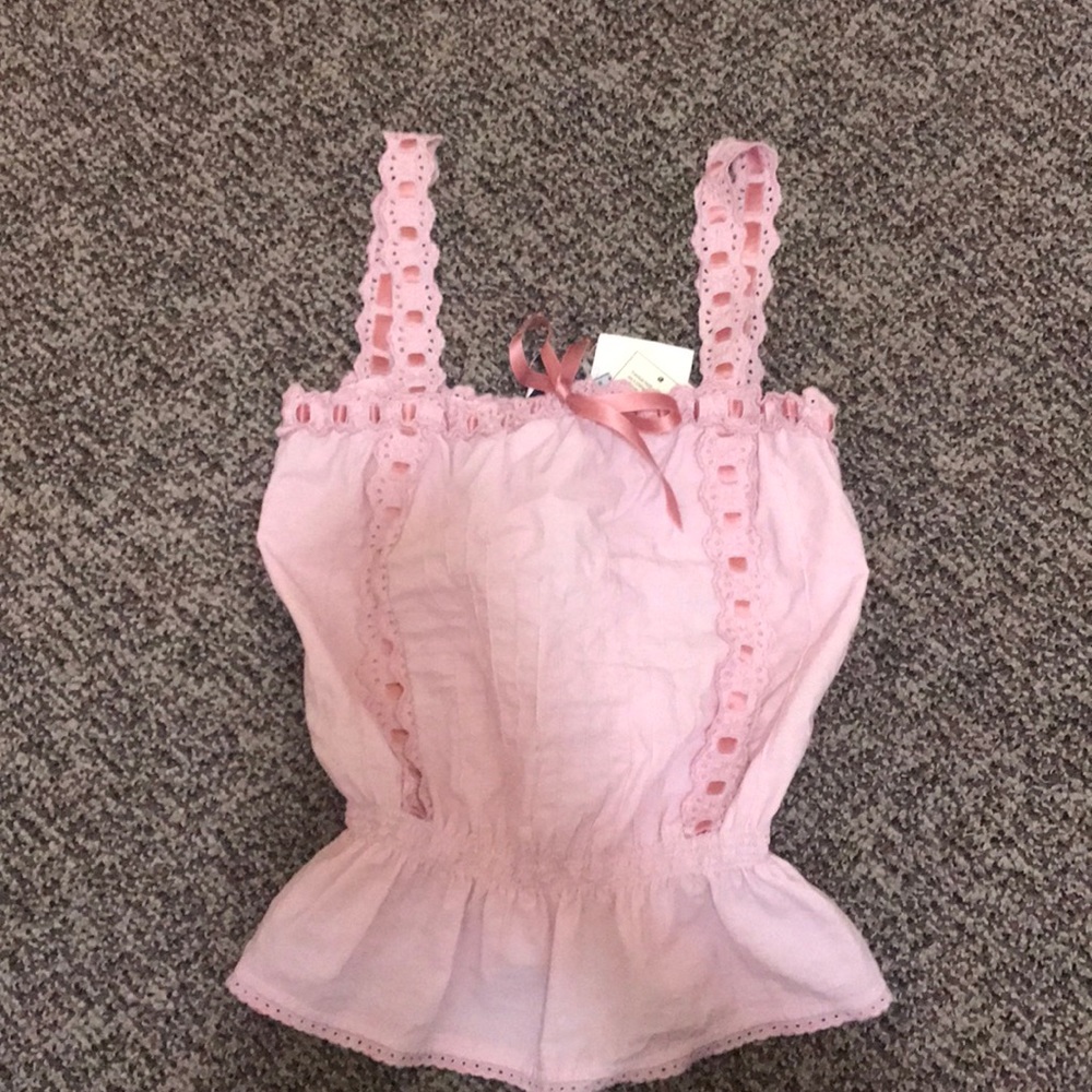 SOLD Moschino pink Lace Tank